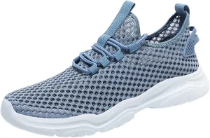 Men's Slip on Walking Shoes Comfortable Memory Foam Breathable Lightweight Fashion Sneakers Non Slip Arch Support Vacation Training Gym Shoes Wide Width