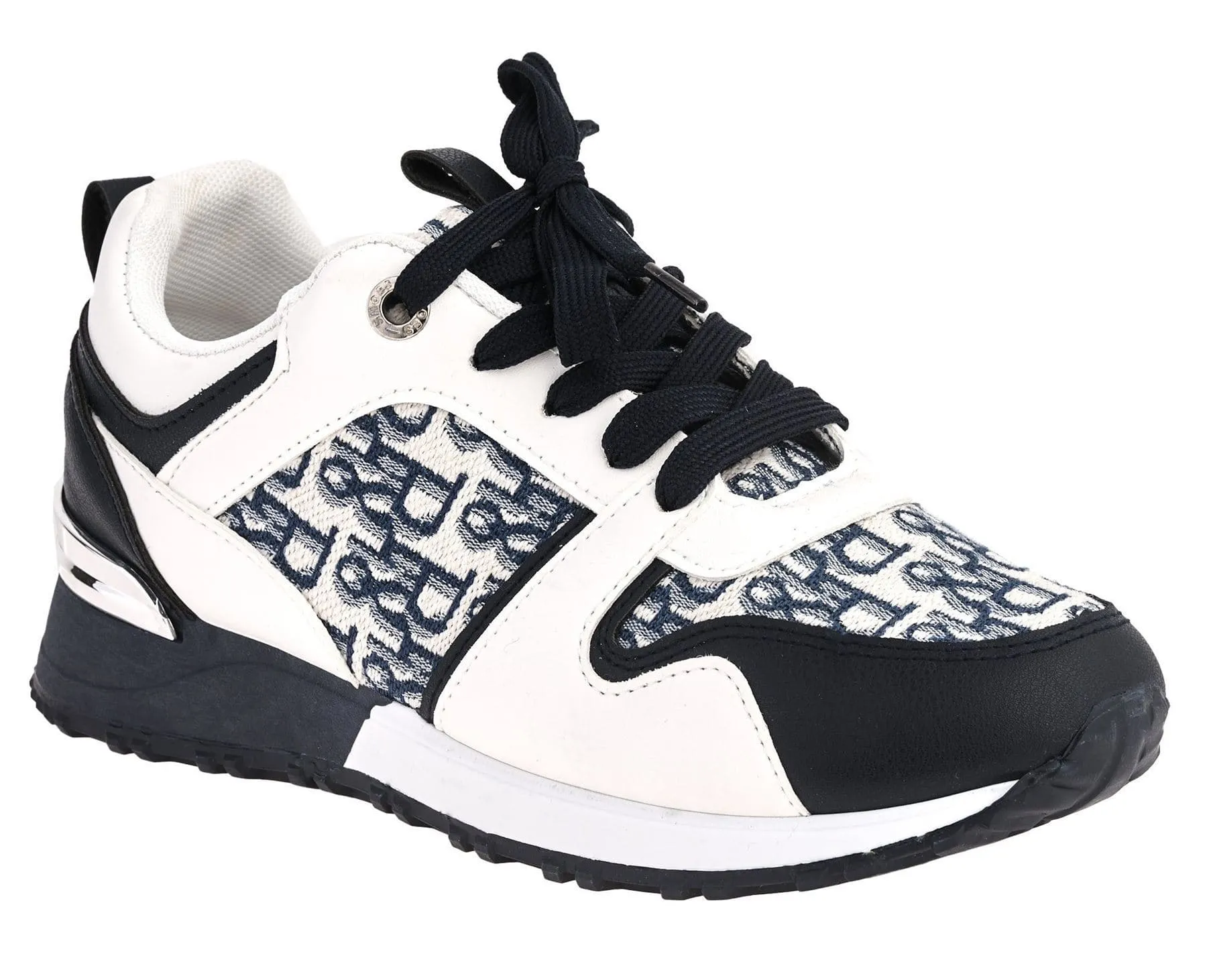 Mi Amor D-Logo Lace Up Trainer in Navy
