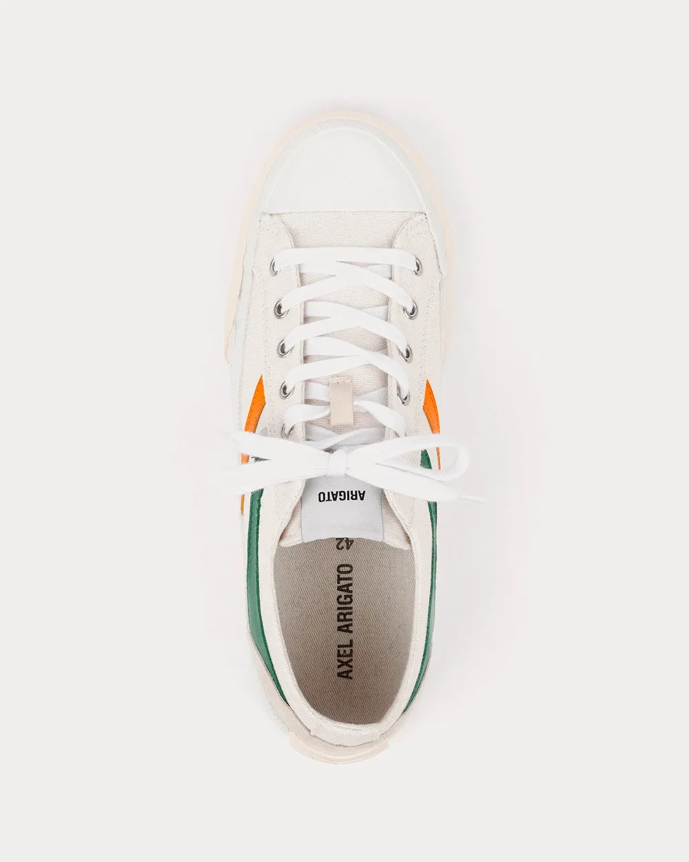 Midnight Low Stripe White / Green / Orange Low Top Sneakers
