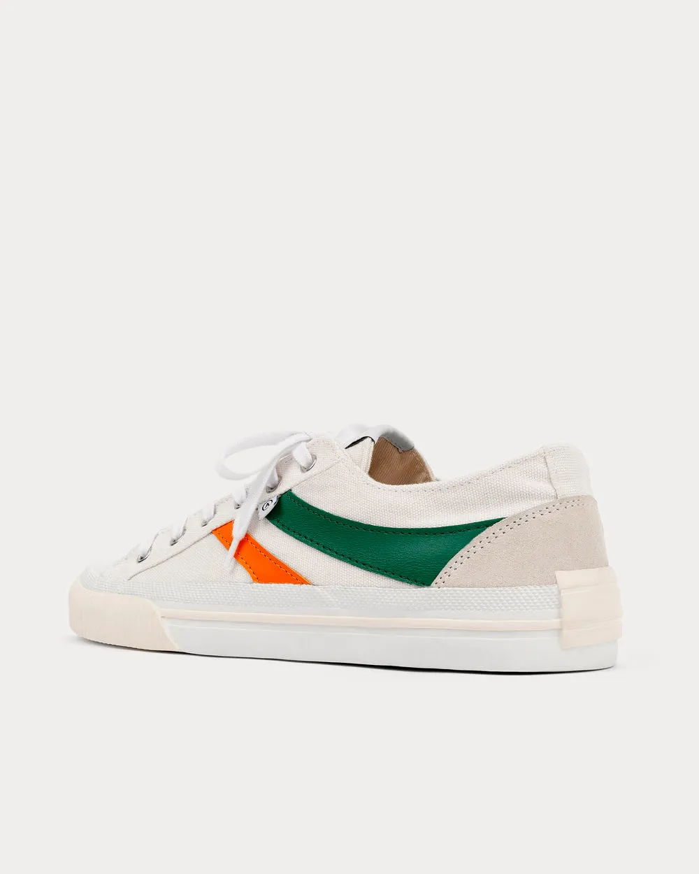 Midnight Low Stripe White / Green / Orange Low Top Sneakers