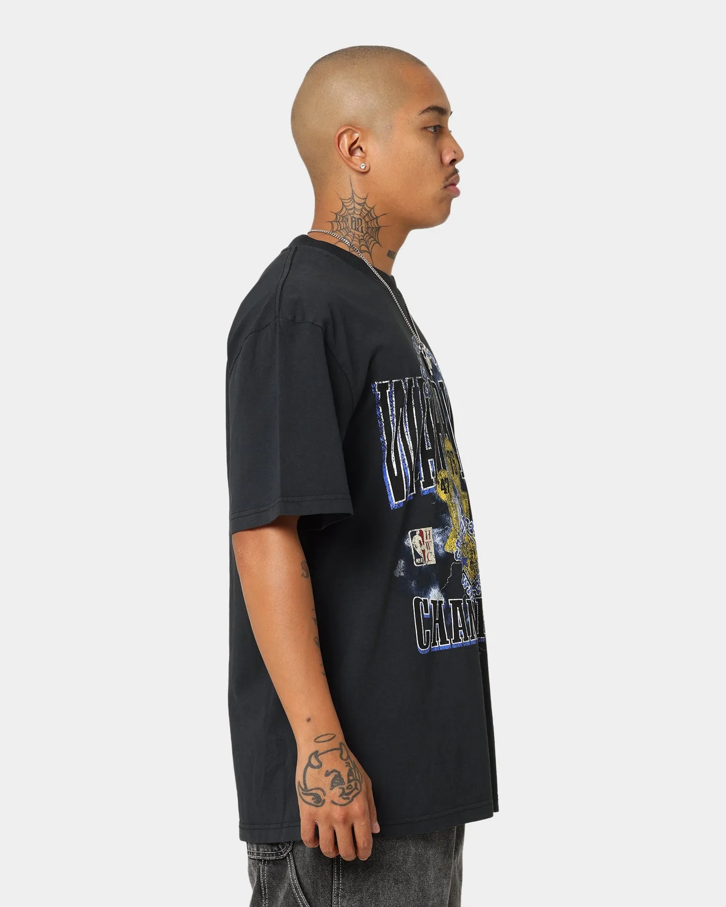 Mitchell & Ness Golden State Warriors Conference Champs Vintage T-Shirt Faded Black