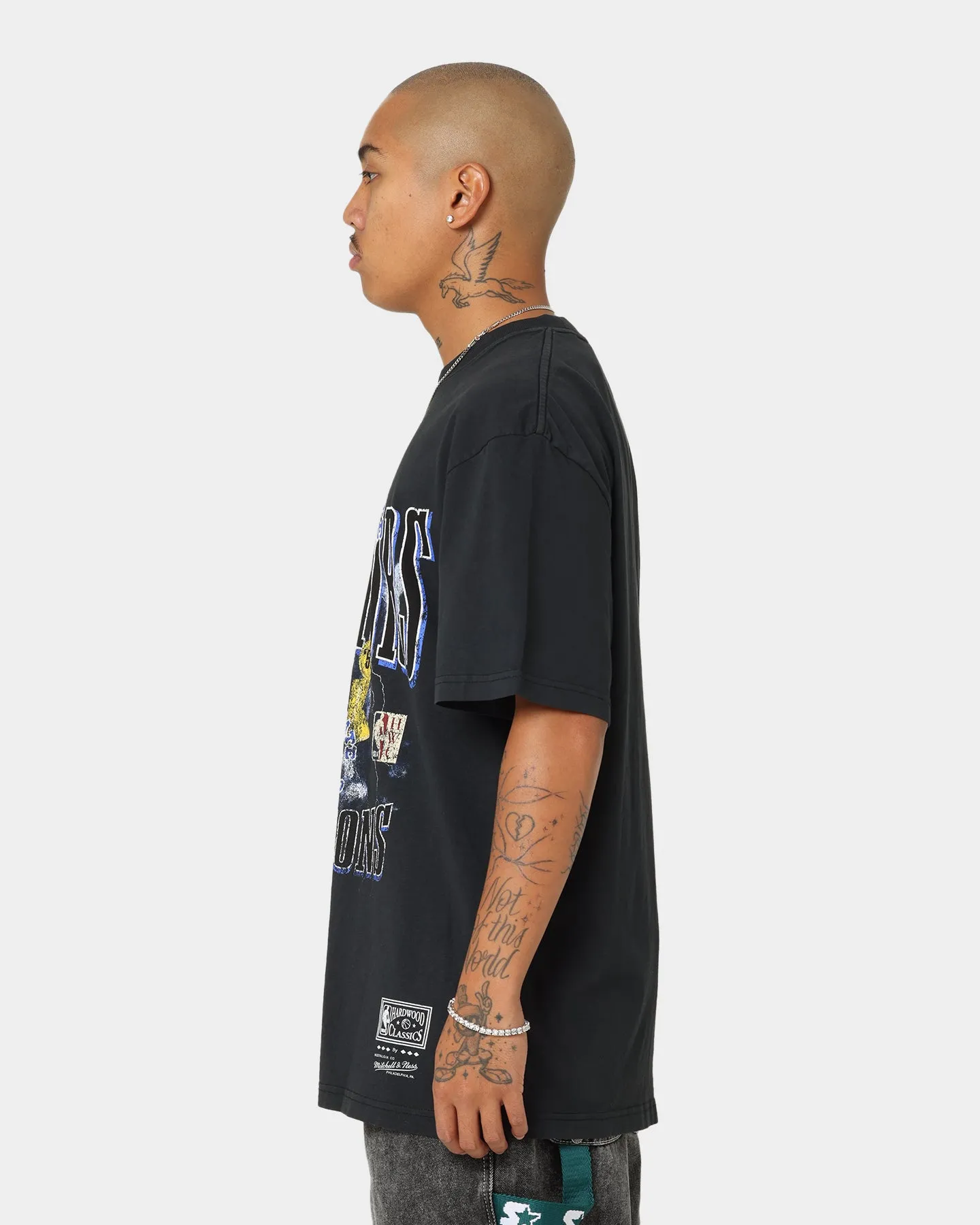 Mitchell & Ness Golden State Warriors Conference Champs Vintage T-Shirt Faded Black
