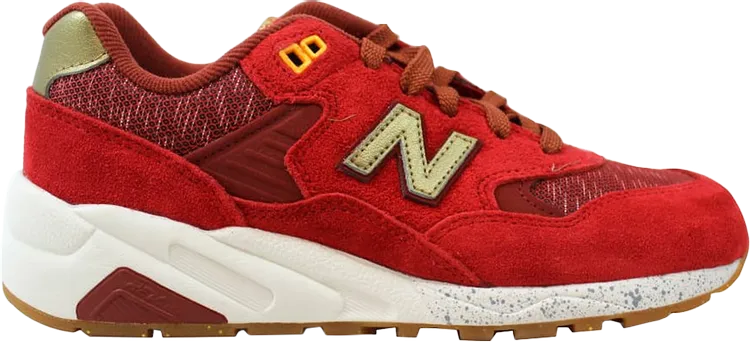 New Balance Wmns Elite 580 'Lost Worlds' Sneakers, Red