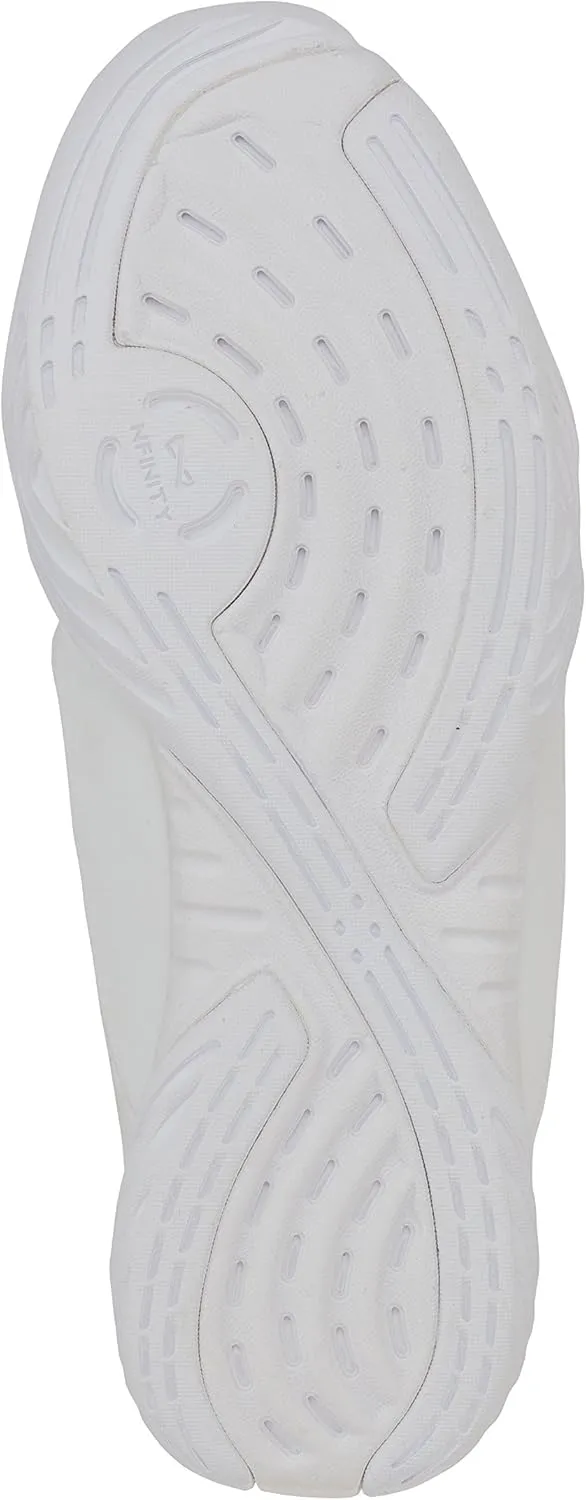 Nfinity Evolution White Cheer Shoes for Youth Girls  Breathable, High-Performance Sneakers for Cheerleading and Sports  Lightweight & Built to Last