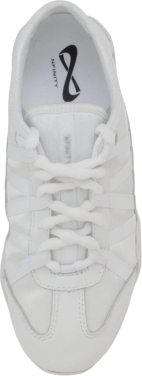 Nfinity Evolution White Cheer Shoes for Youth Girls  Breathable, High-Performance Sneakers for Cheerleading and Sports  Lightweight & Built to Last