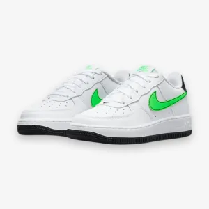 Nike Air Force 1 GS White Green Strike Black FV5948-106 Size Run 1y to 7y