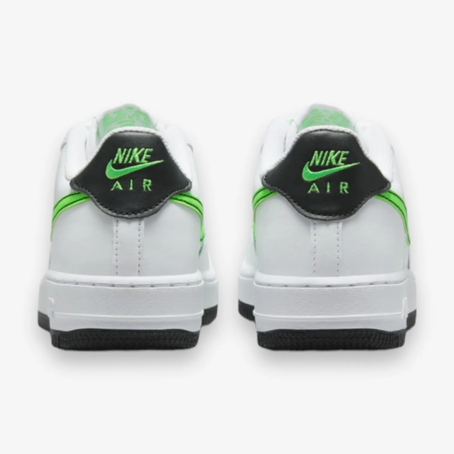 Nike Air Force 1 GS White Green Strike Black FV5948-106 Size Run 1y to 7y