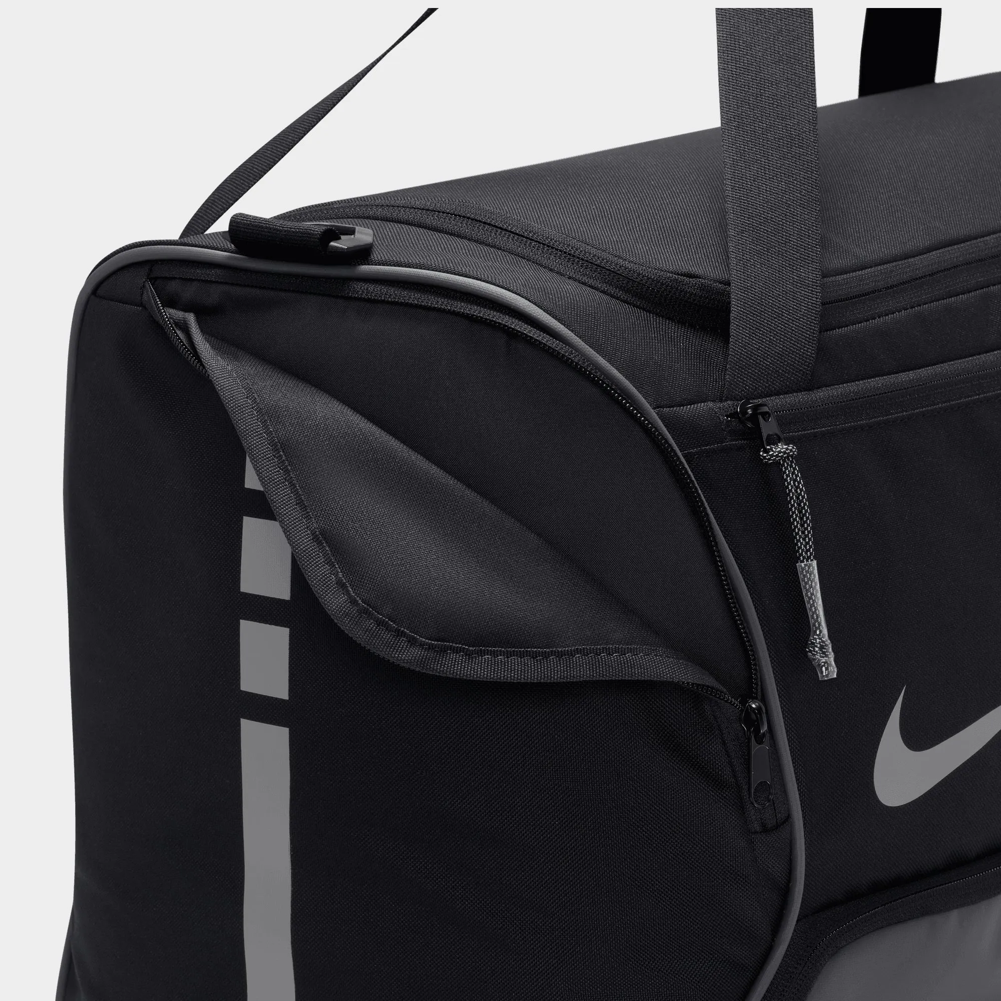 Nike Hoops Elite Duffle Bag 57L Black / Iron Grey - Metallic Sliver
