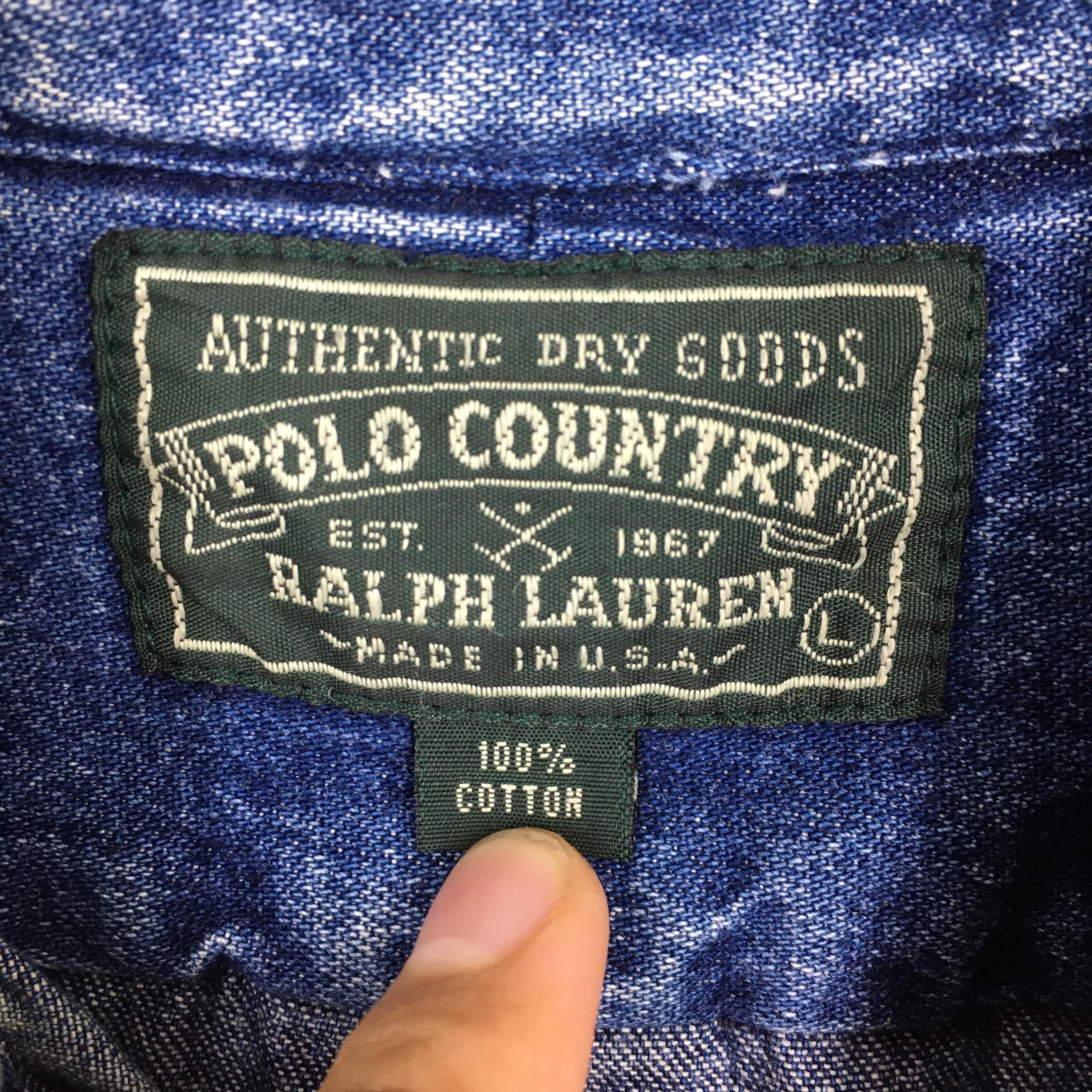 Polo Country Ralph Lauren Jeans Shirt Large