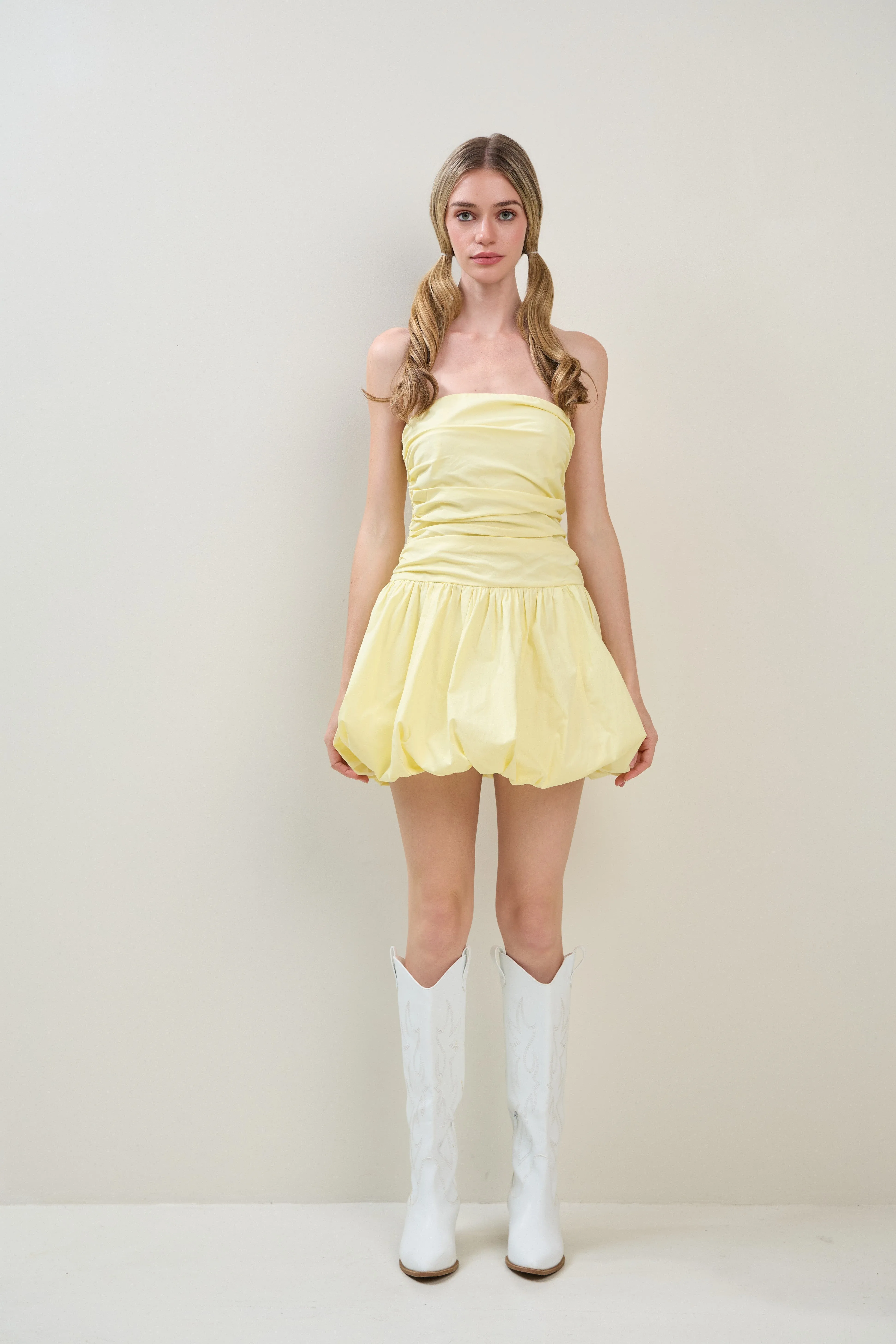 Puff & Pretty Dress - Yellow