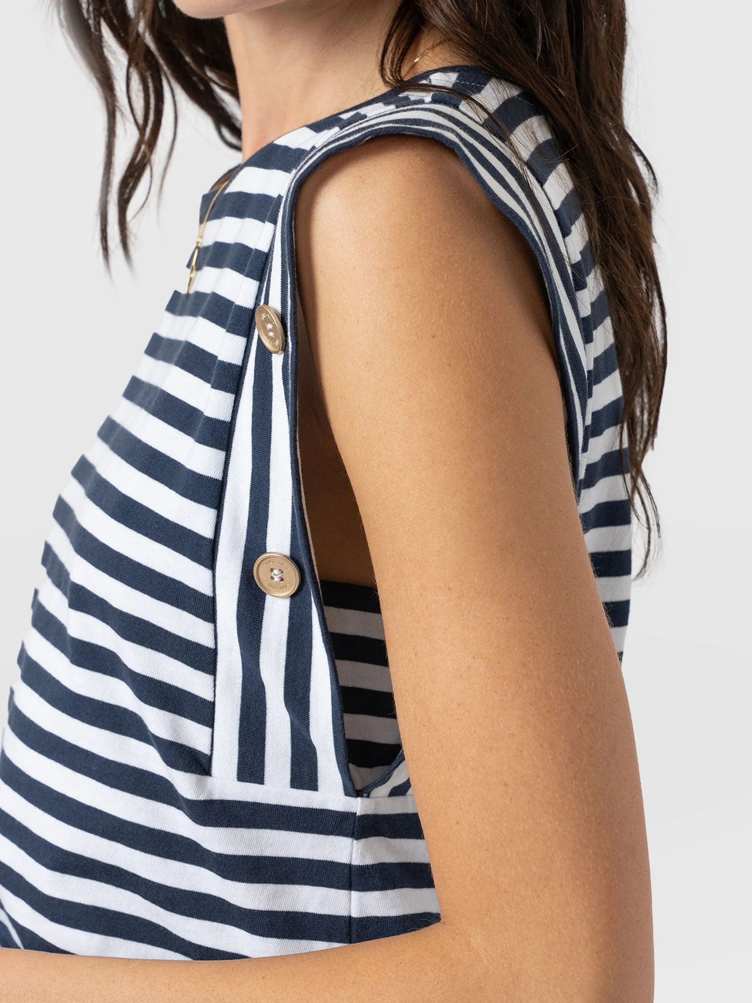 Rowan Tee - Navy Stripe