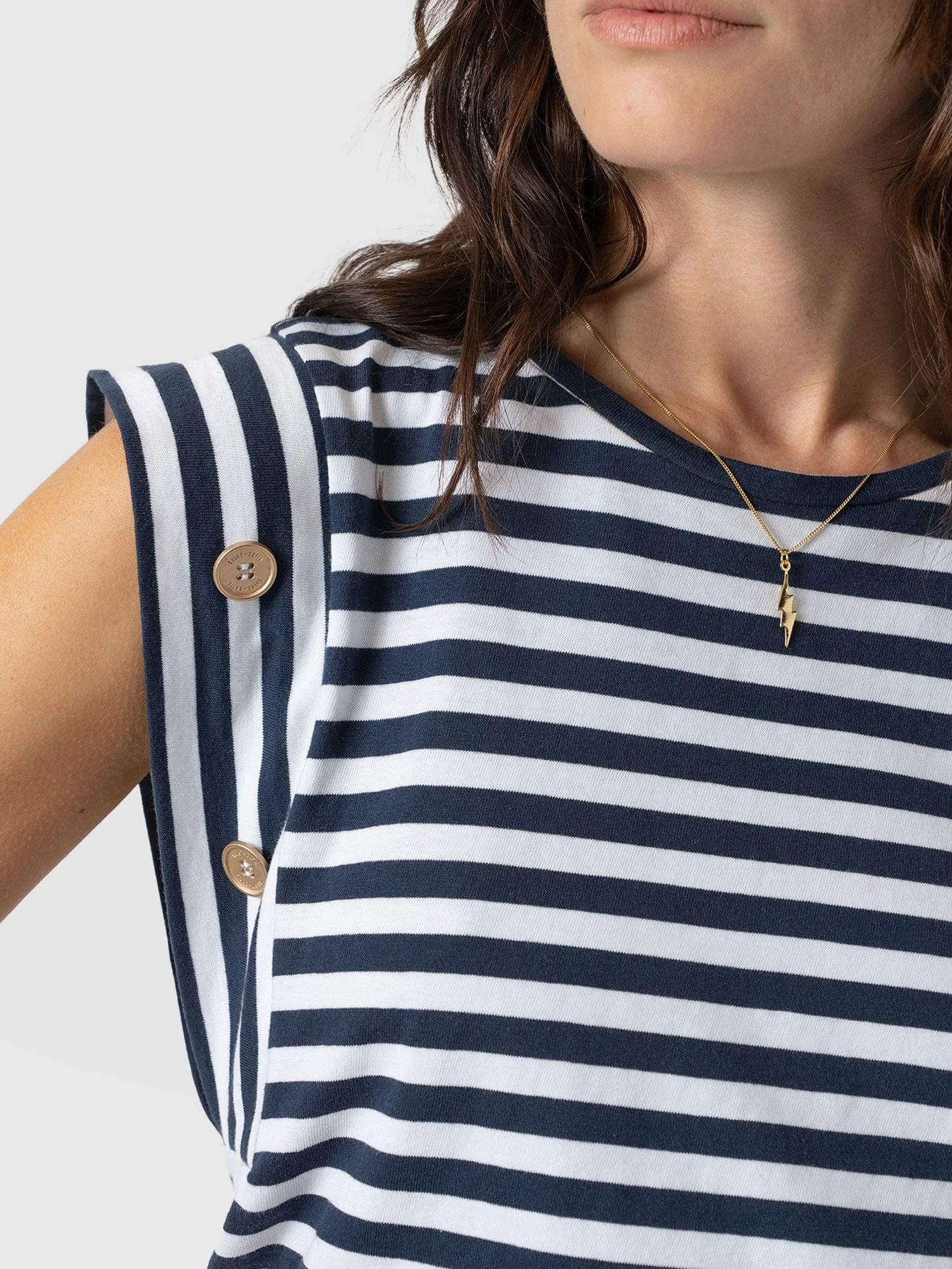 Rowan Tee - Navy Stripe