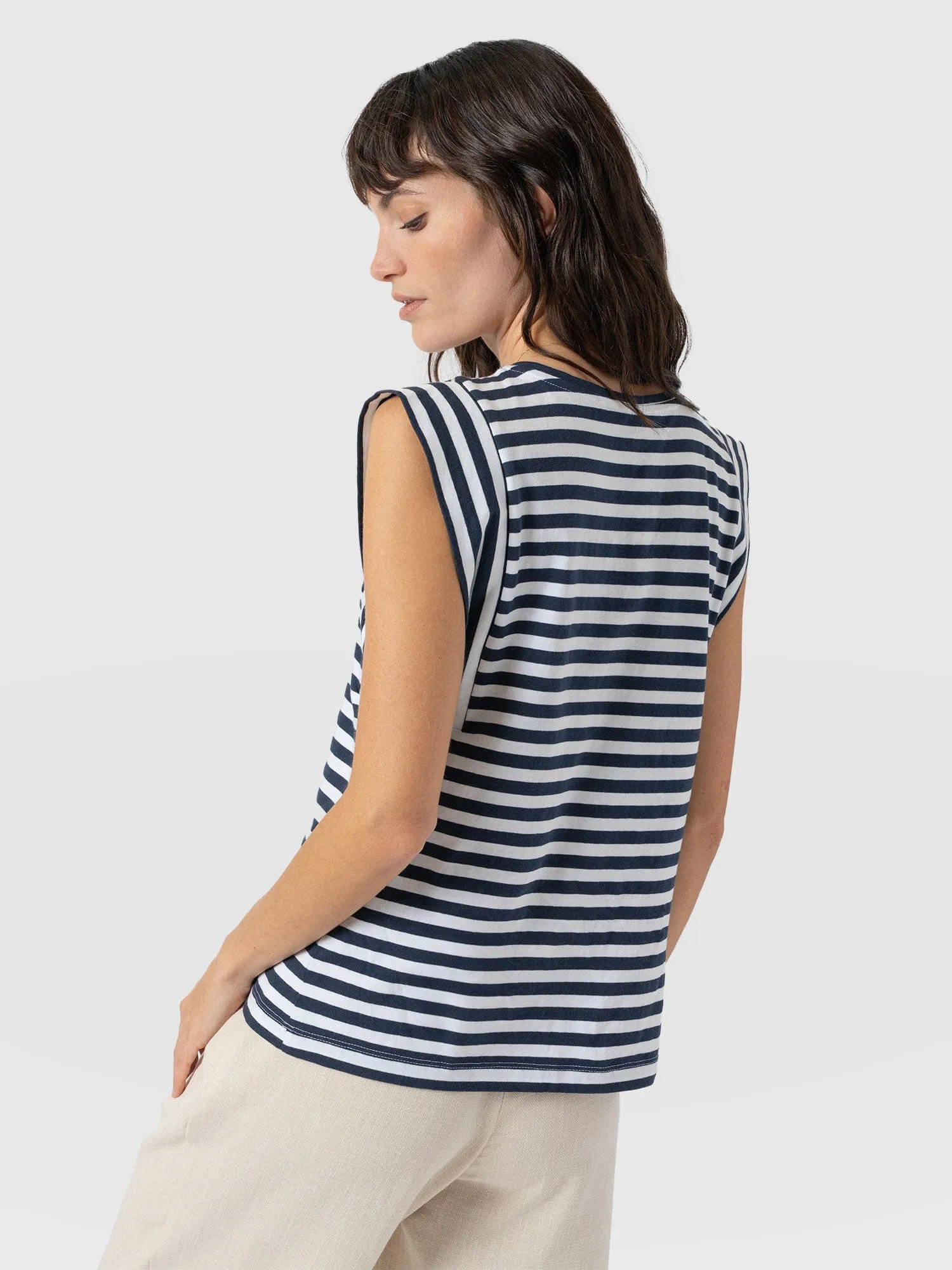 Rowan Tee - Navy Stripe
