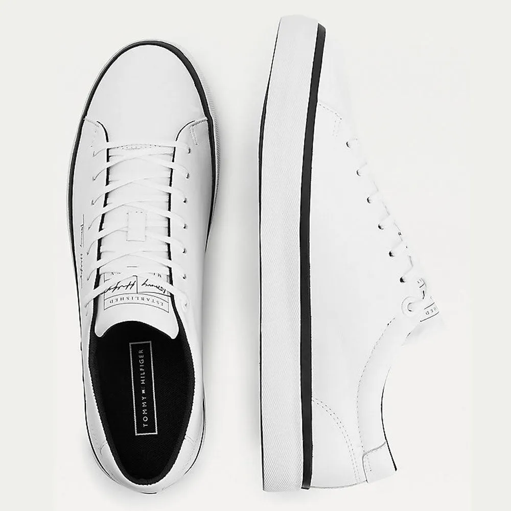 Scarpe Uomo TOMMY HILFIGER Sneakers linea Modern in Pelle Bianca