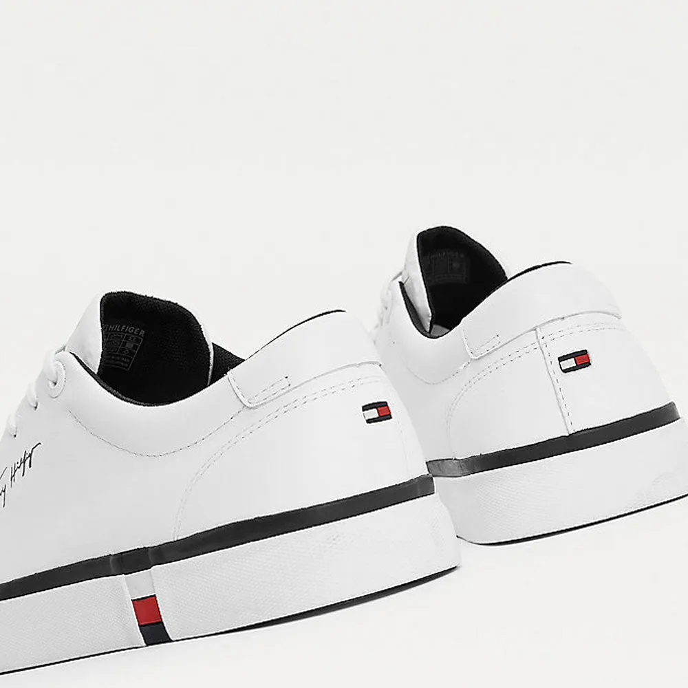 Scarpe Uomo TOMMY HILFIGER Sneakers linea Modern in Pelle Bianca