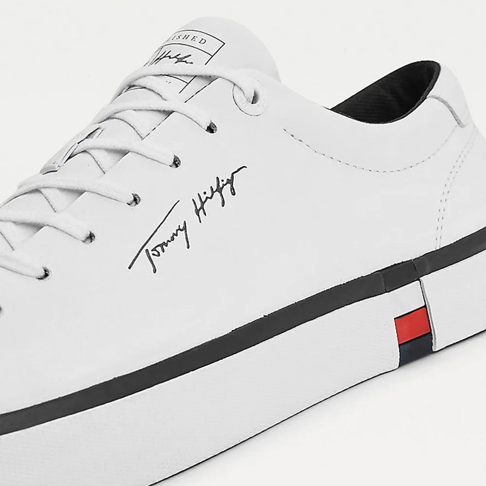 Scarpe Uomo TOMMY HILFIGER Sneakers linea Modern in Pelle Bianca