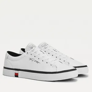 Scarpe Uomo TOMMY HILFIGER Sneakers linea Modern in Pelle Bianca