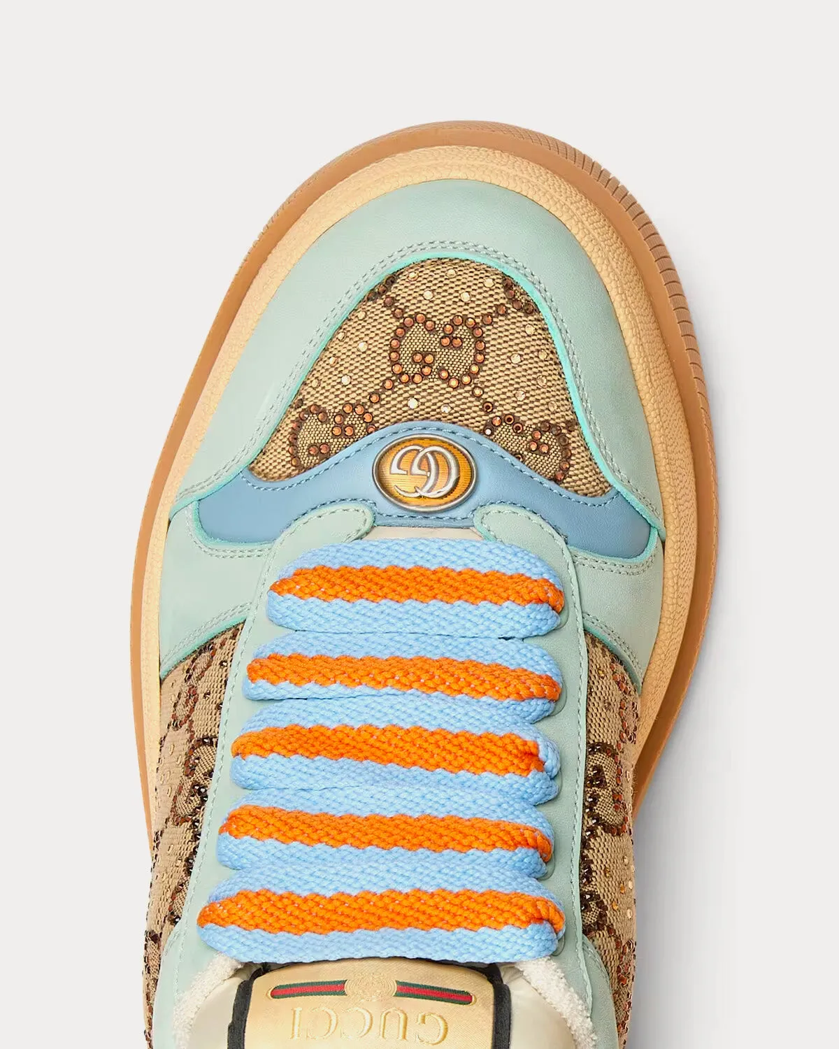 Screener GG Canvas Camel & Ebony / Blue Low Top Sneakers