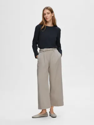 Selected Femme Merla wide leg chino Greige