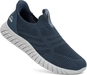 Slip in Mens Hands Free Slip On Sneakers Non Slip Breathable Walking Shoes Athletic Gym Workout Casual Shoes Fashion Loafers
