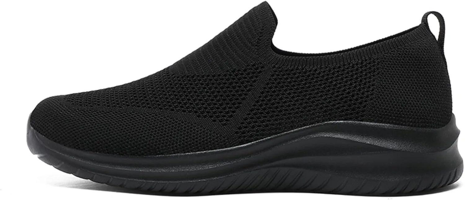 Slip on Walking Shoes for Men Comfort Memory Foam Ultra Lightweight Breathable Fashion Sneakers Non Slip Arch Support Vacation Training Gym Shoes Wide Width