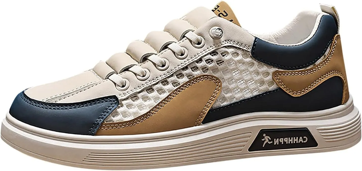 Slip on Walking Shoes for Men Comfortable Memory Foam Breathable Lightweight Fashion Sneakers Non Slip Arch Support Cushioning Training Gym Shoes Wide Width