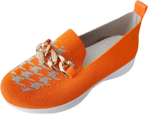 Slip on Walking Shoes for Women Dressy Knitted Non Slip Comfortable Running Shoes Breathable Gym Workout Shoes Lightweight Sneakers Indoor Outdoor