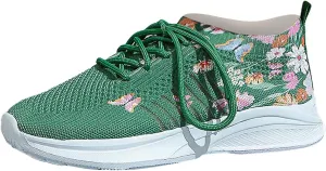 Slip on Walking Shoes Women Dressy Knitted Non Slip Running Shoes Wide Width Breathable Gym Workout Shoes Ladies 2024 Fashion Sneakers