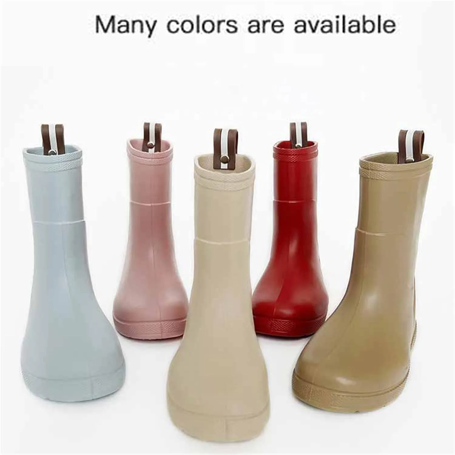 Solid Rain Boots Toddler Children Soft Pull On Rainboots Boys Girls Classic Water Shoes Baby Anti Slip Garden Boots