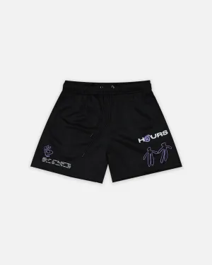 Spiral Mesh Shorts - Black