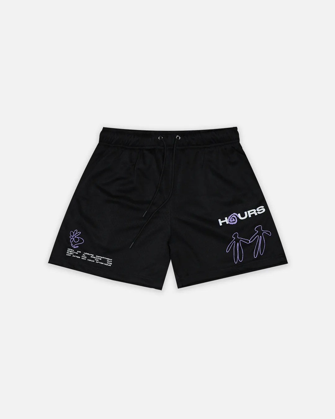Spiral Mesh Shorts - Black