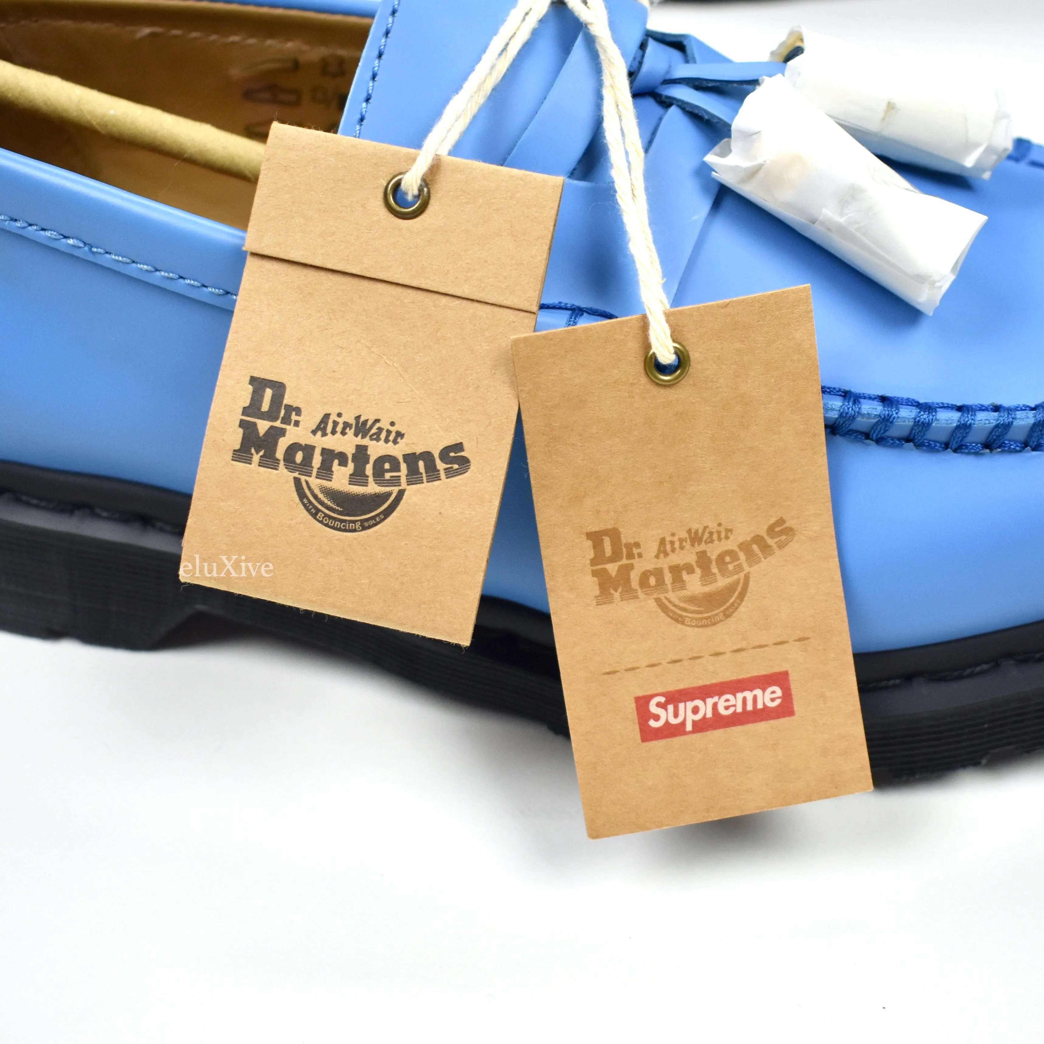 Supreme x Dr. Martens Blue Penton Tassel Loafers