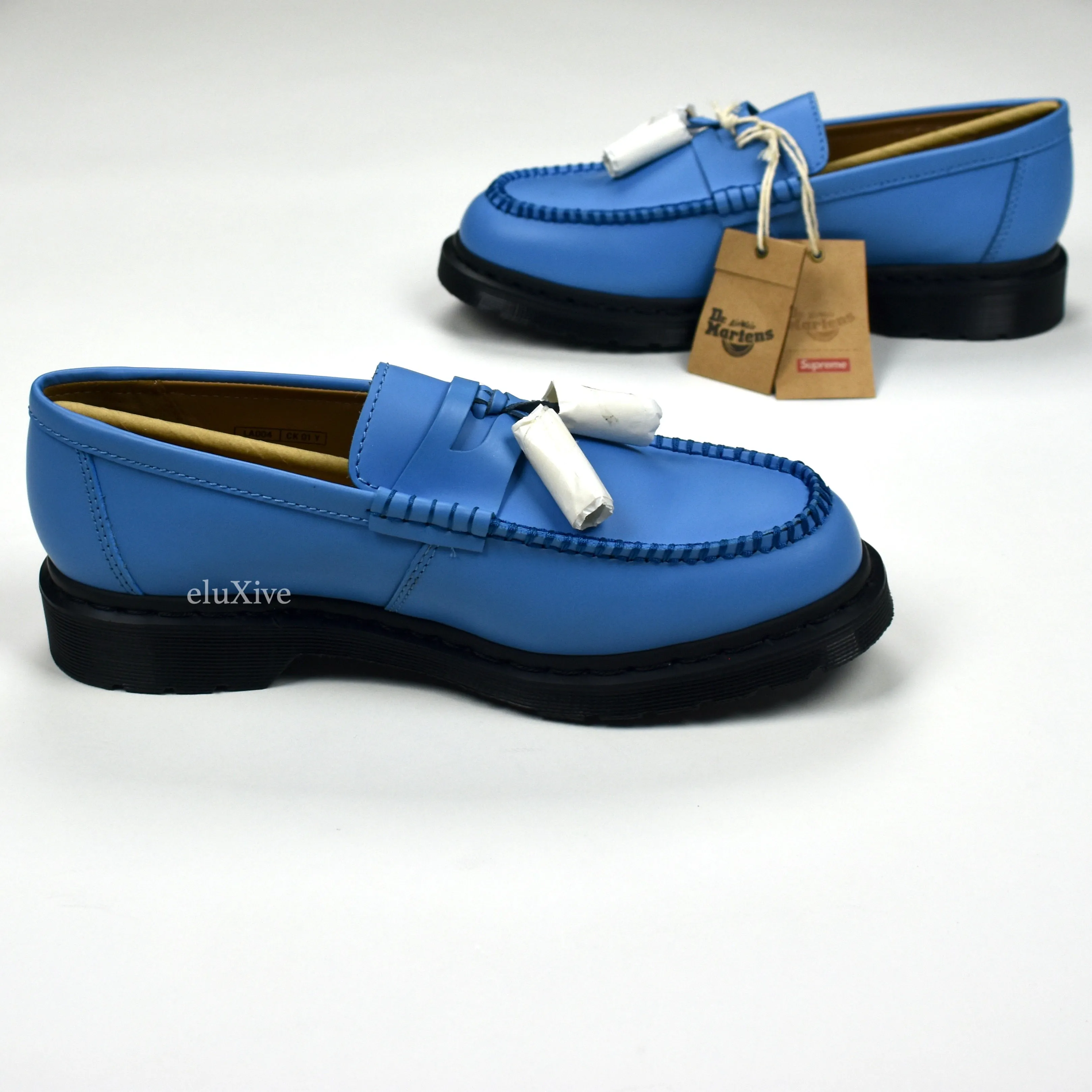 Supreme x Dr. Martens Blue Penton Tassel Loafers