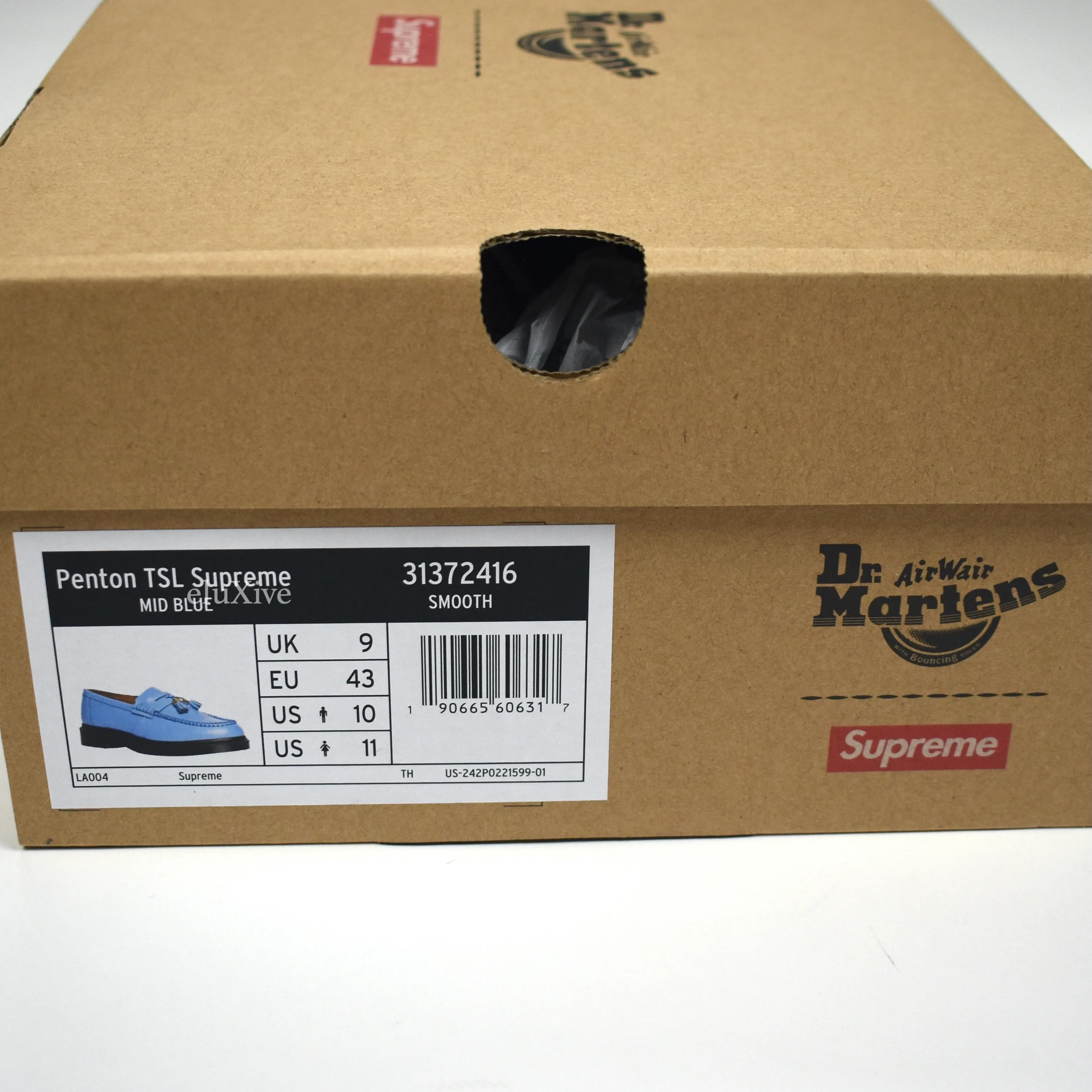 Supreme x Dr. Martens Blue Penton Tassel Loafers