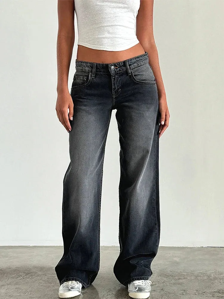SYLVAINE  Vintage Casual Baggy Jeans