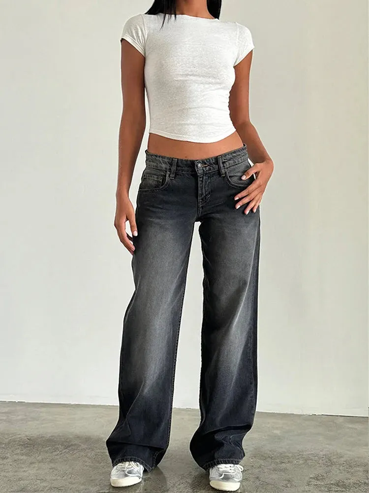 SYLVAINE  Vintage Casual Baggy Jeans