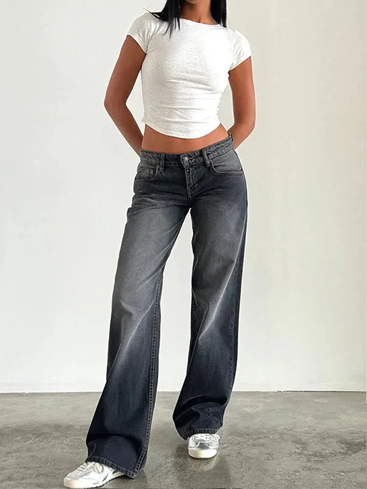 SYLVAINE  Vintage Casual Baggy Jeans