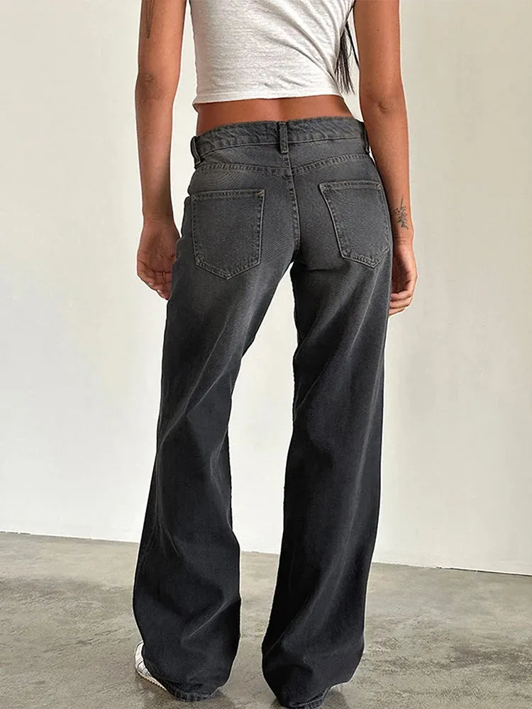 SYLVAINE  Vintage Casual Baggy Jeans