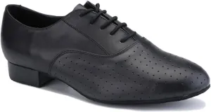 TDA Men's A4001 Classic Lace-up Black Leather Tango Ballroom Salsa Latin Dance Wedding Shoes 8.5 M US