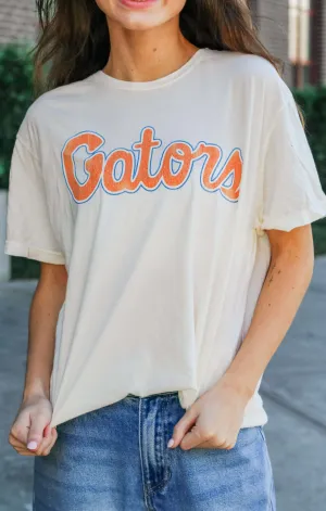 The Classic Gators Vintage Boyfriend Tee (Vintage White)
