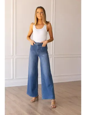 The Matilda Medium Wash Wide Leg