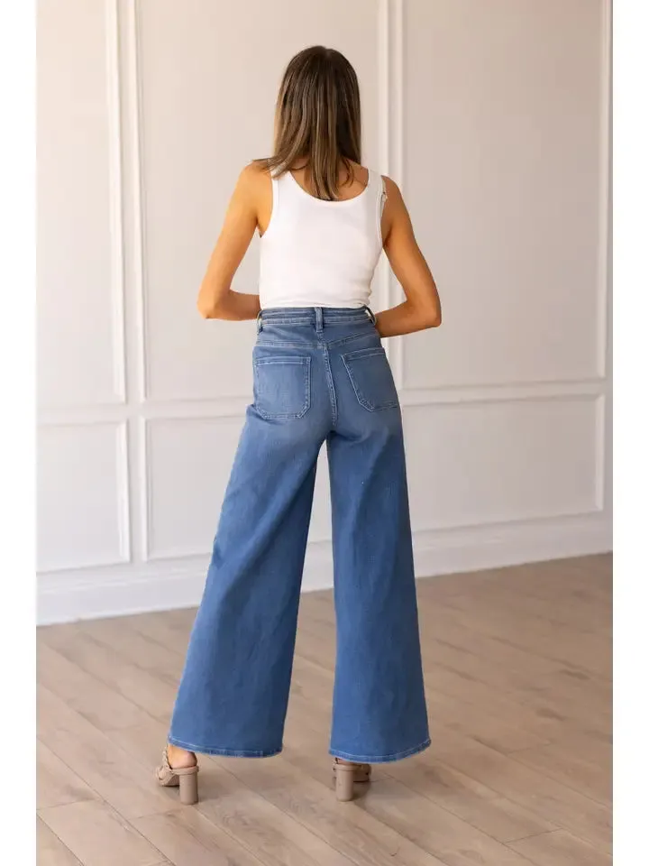 The Matilda Medium Wash Wide Leg