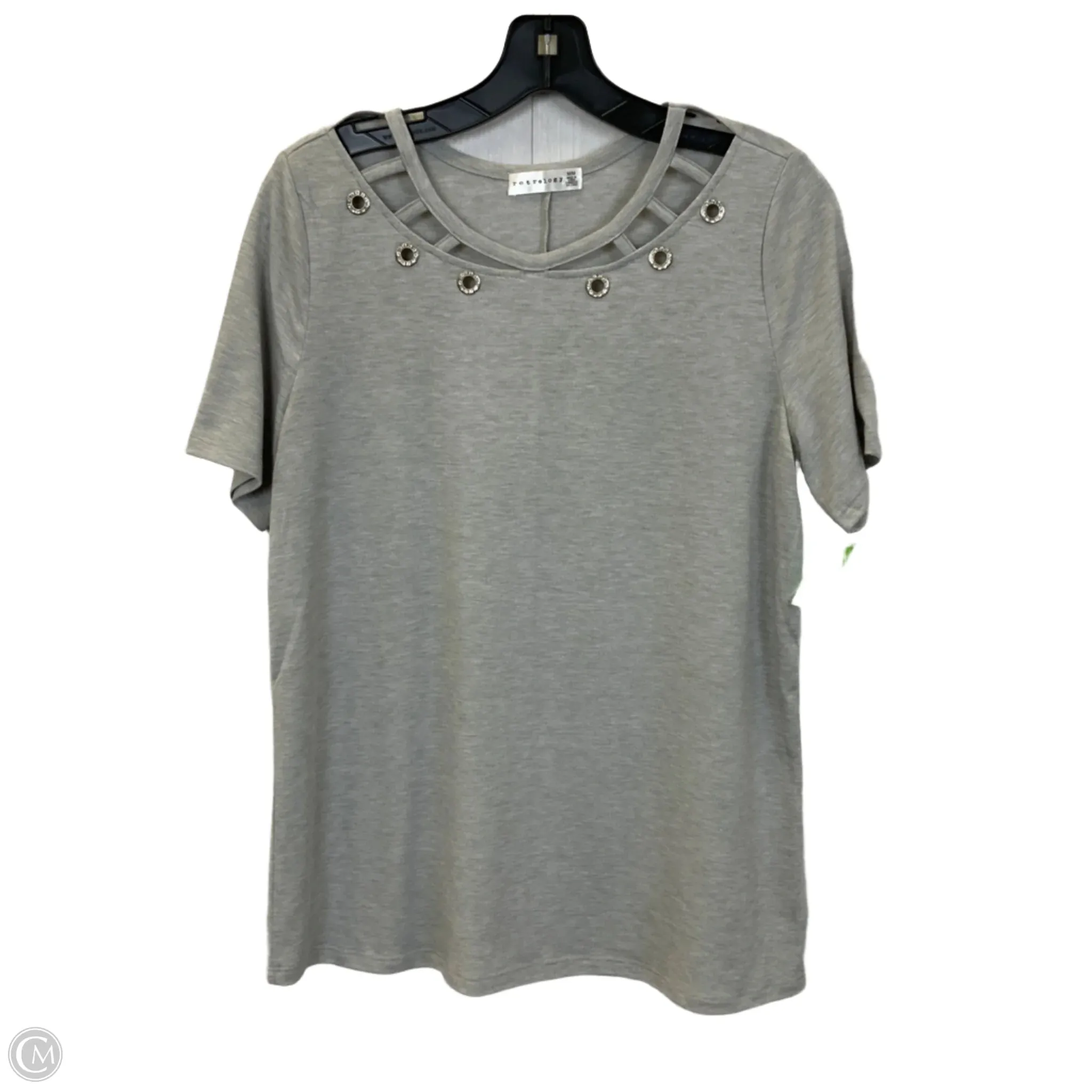 Top Short Sleeve By Retrology In Grey, Size: M