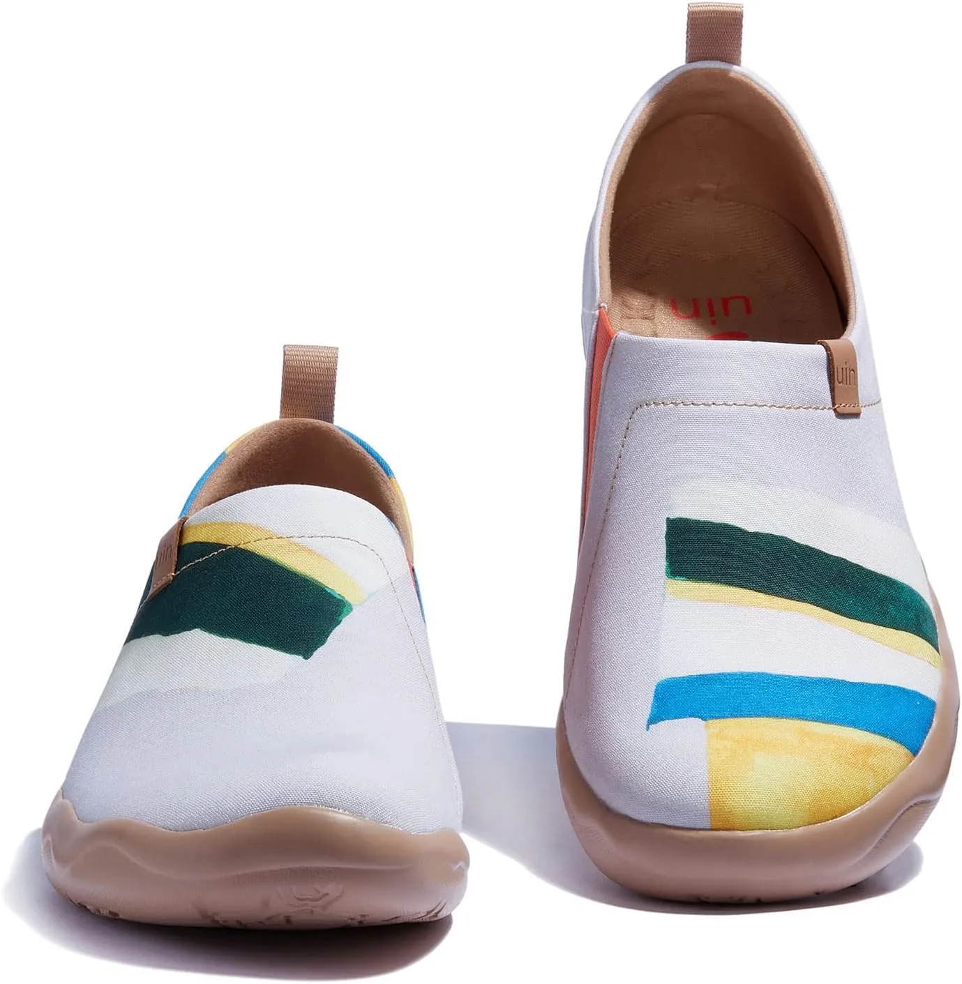 UIN Men's Loafers Painted Travel Shoes Slip On Walking Casual Lightweight Comfort Fashion Sneaker ToledoColor & Geometry