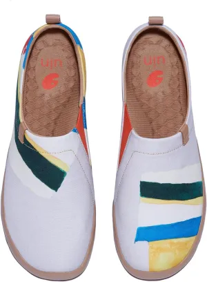 UIN Men's Loafers Painted Travel Shoes Slip On Walking Casual Lightweight Comfort Fashion Sneaker ToledoColor & Geometry
