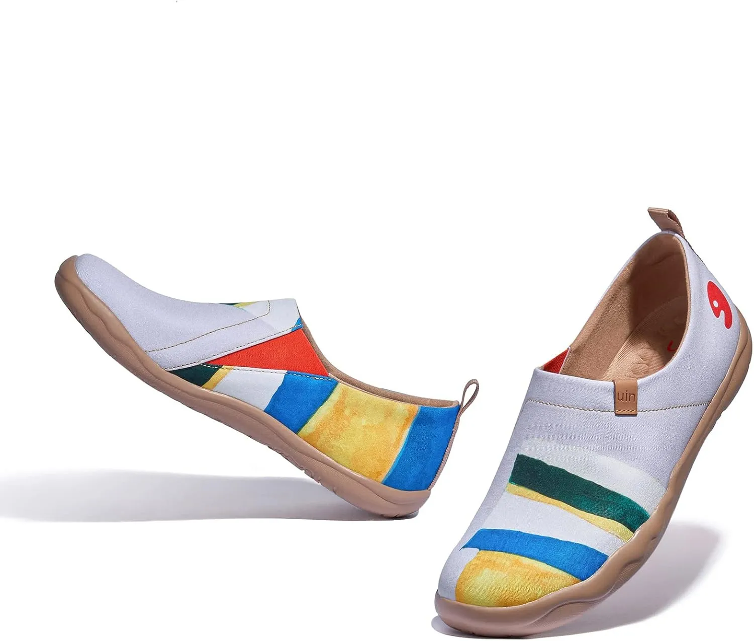 UIN Men's Loafers Painted Travel Shoes Slip On Walking Casual Lightweight Comfort Fashion Sneaker ToledoColor & Geometry