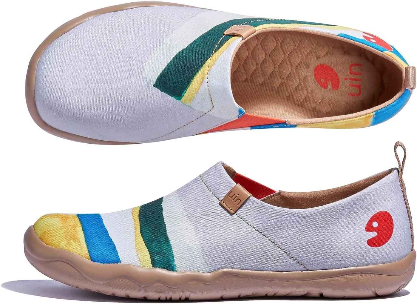 UIN Men's Loafers Painted Travel Shoes Slip On Walking Casual Lightweight Comfort Fashion Sneaker ToledoColor & Geometry