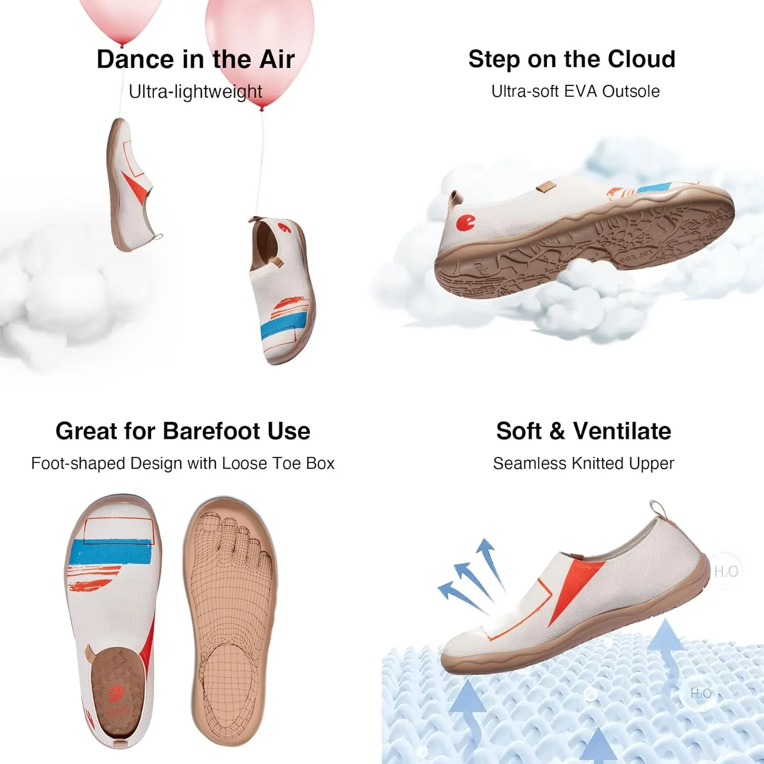 UIN Men's Loafers Painted Travel Shoes Slip On Walking Casual Lightweight Comfort Fashion Sneaker ToledoColor & Geometry