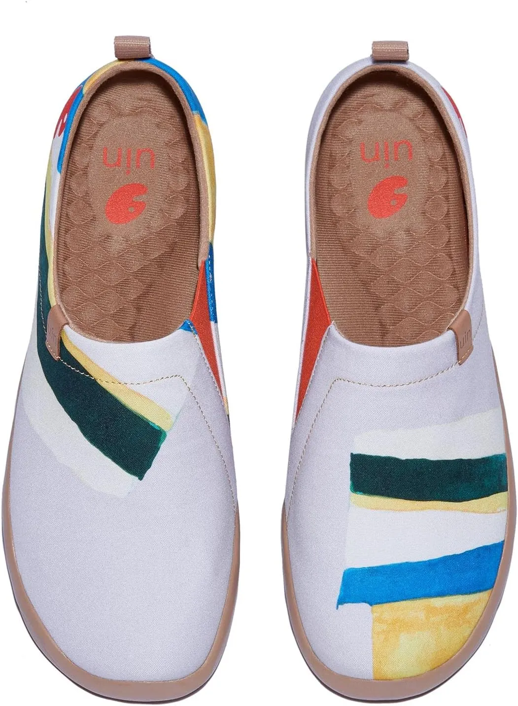 UIN Men's Loafers Painted Travel Shoes Slip On Walking Casual Lightweight Comfort Fashion Sneaker ToledoColor & Geometry