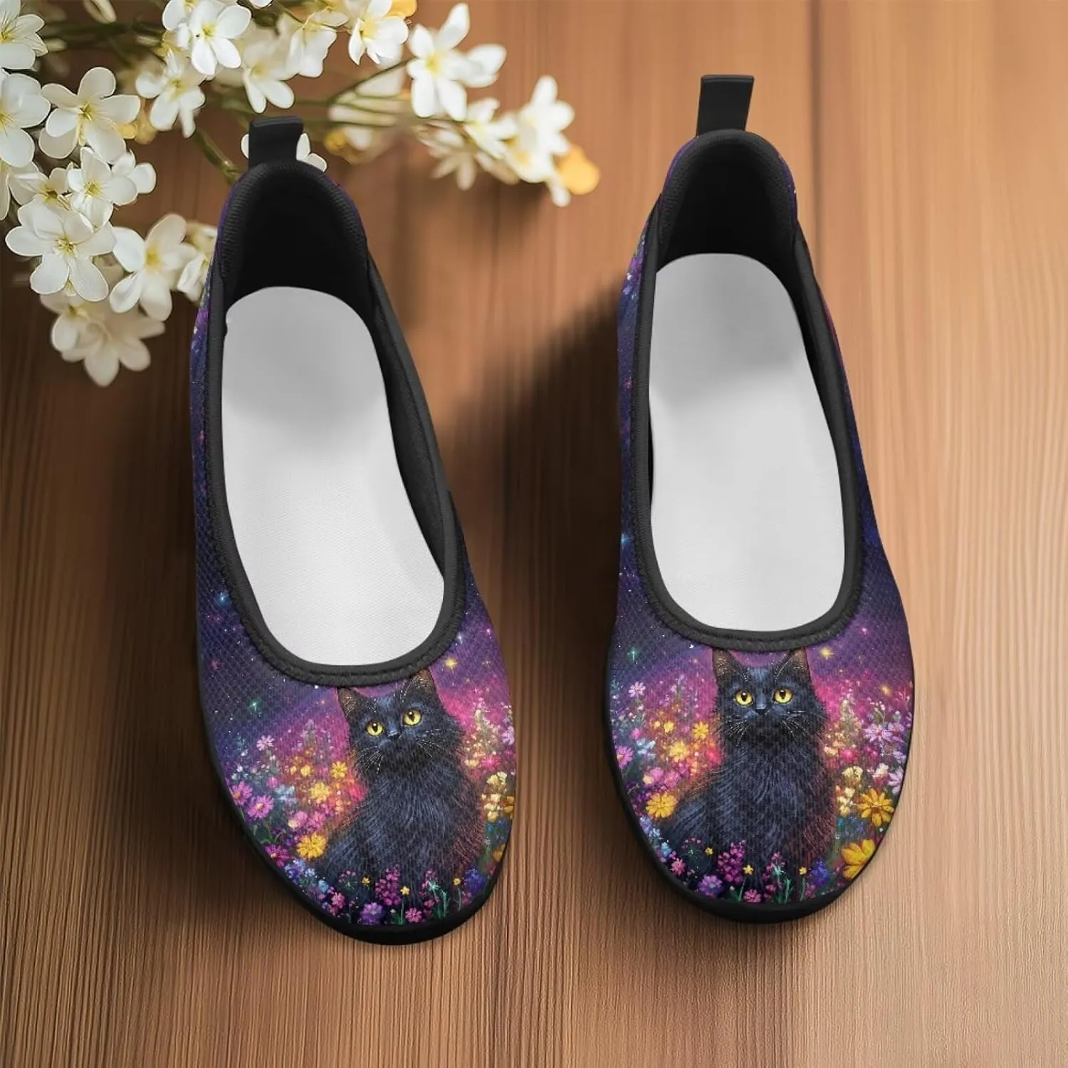 UNICEU Womens Slip On Mesh Shoes Casual Breathable Low Top Loafers Lightweight Comfort Fashion Walking Work Sneakers